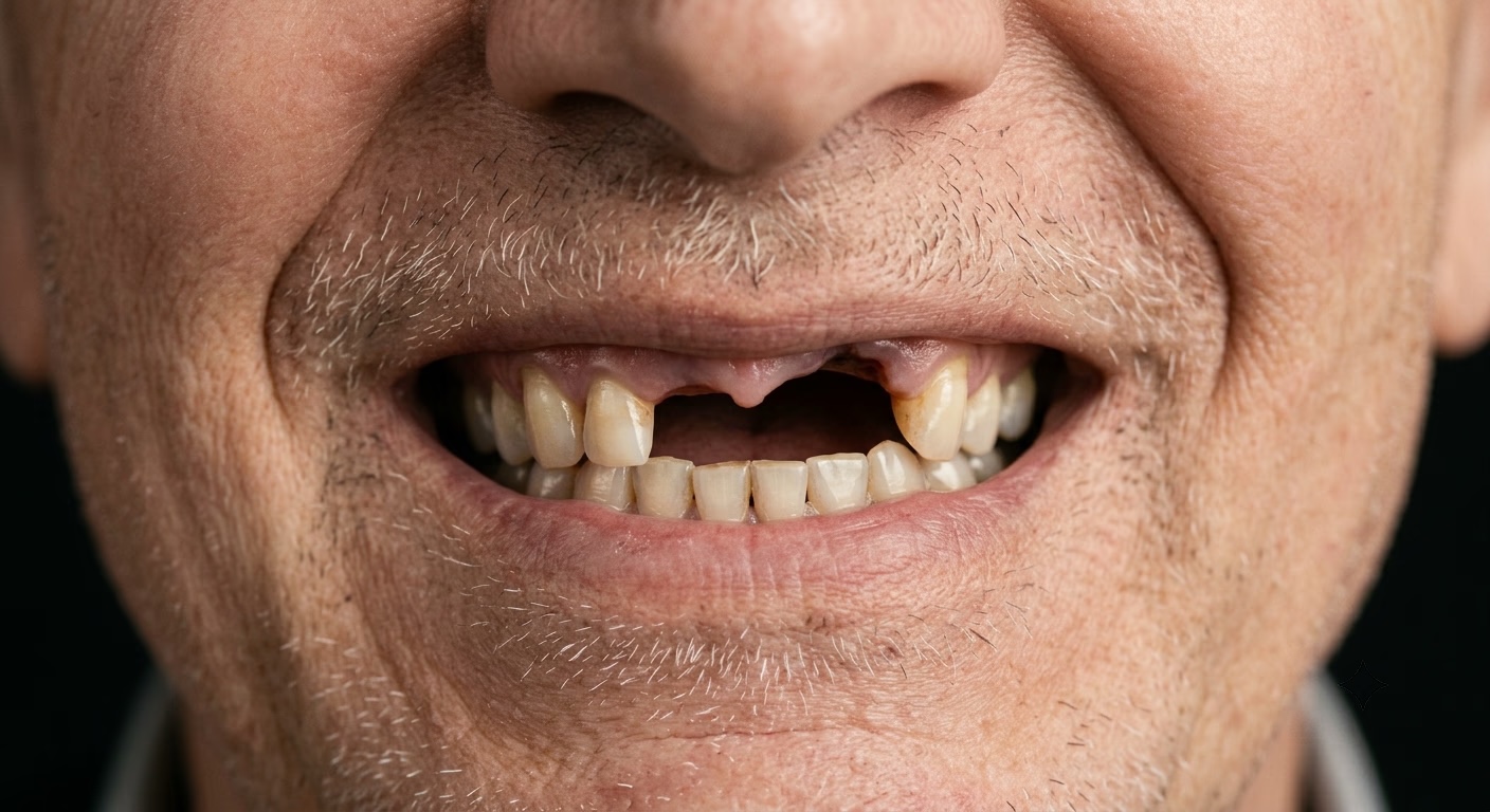 Zähne vor der Behandlung